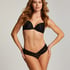 V-shaped Brazilian knickers mesh, Black