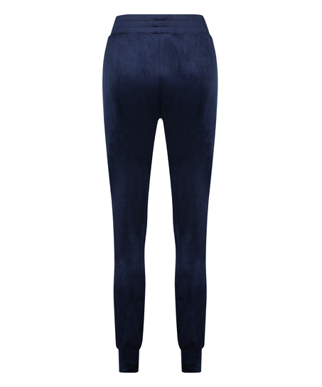 Velour Jogging Bottoms, Blue