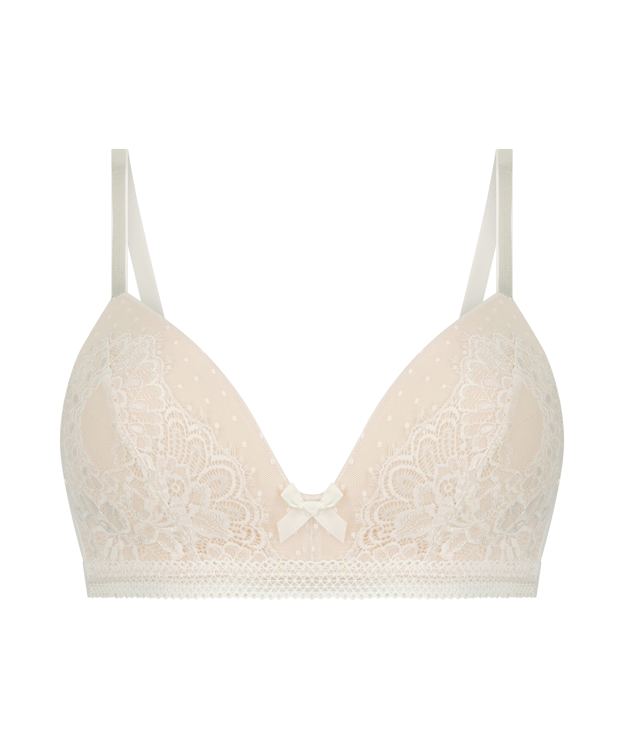 Bessie Padded Non-Wired Bra, White, main
