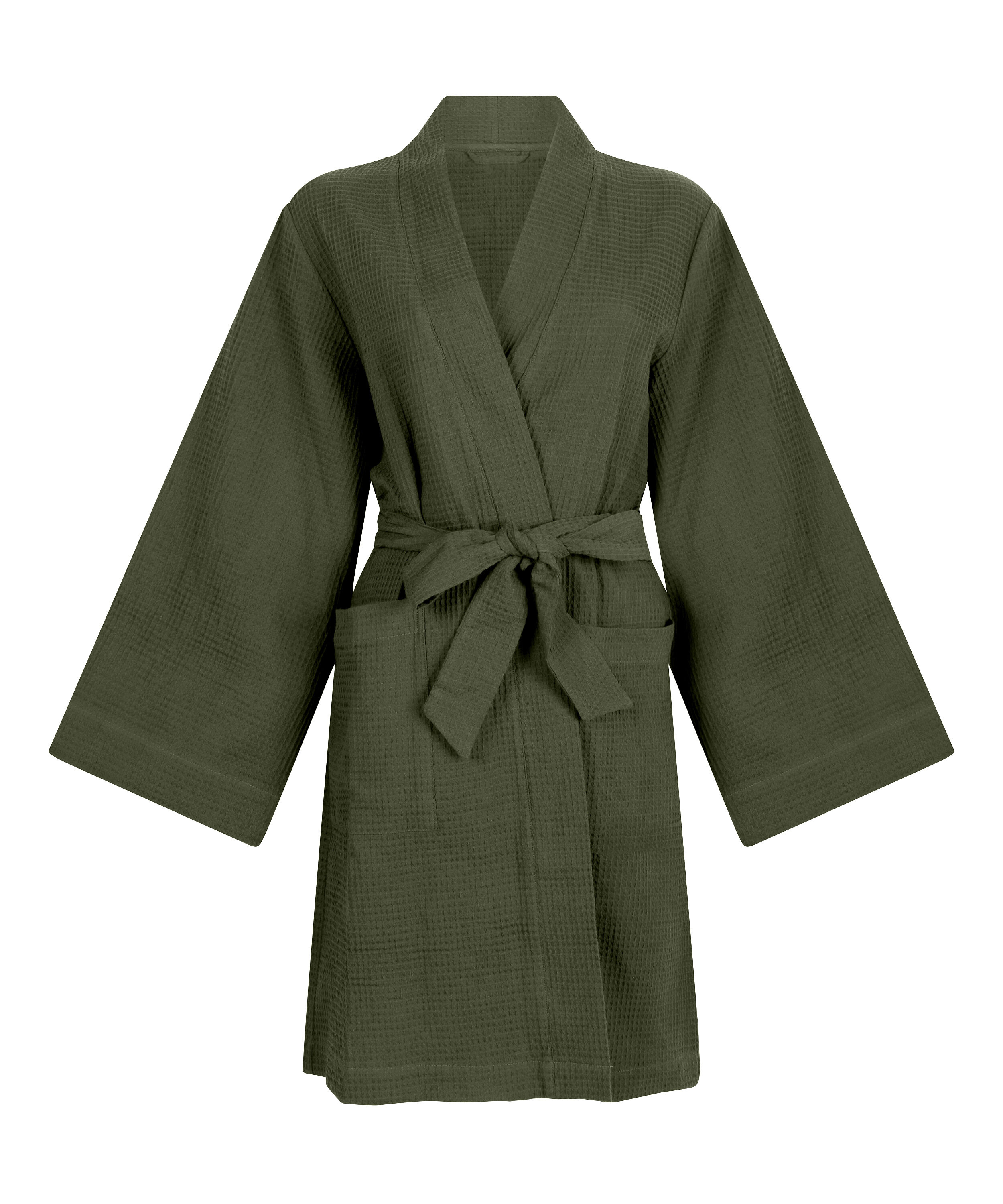 Waffle Bathrobe, Green