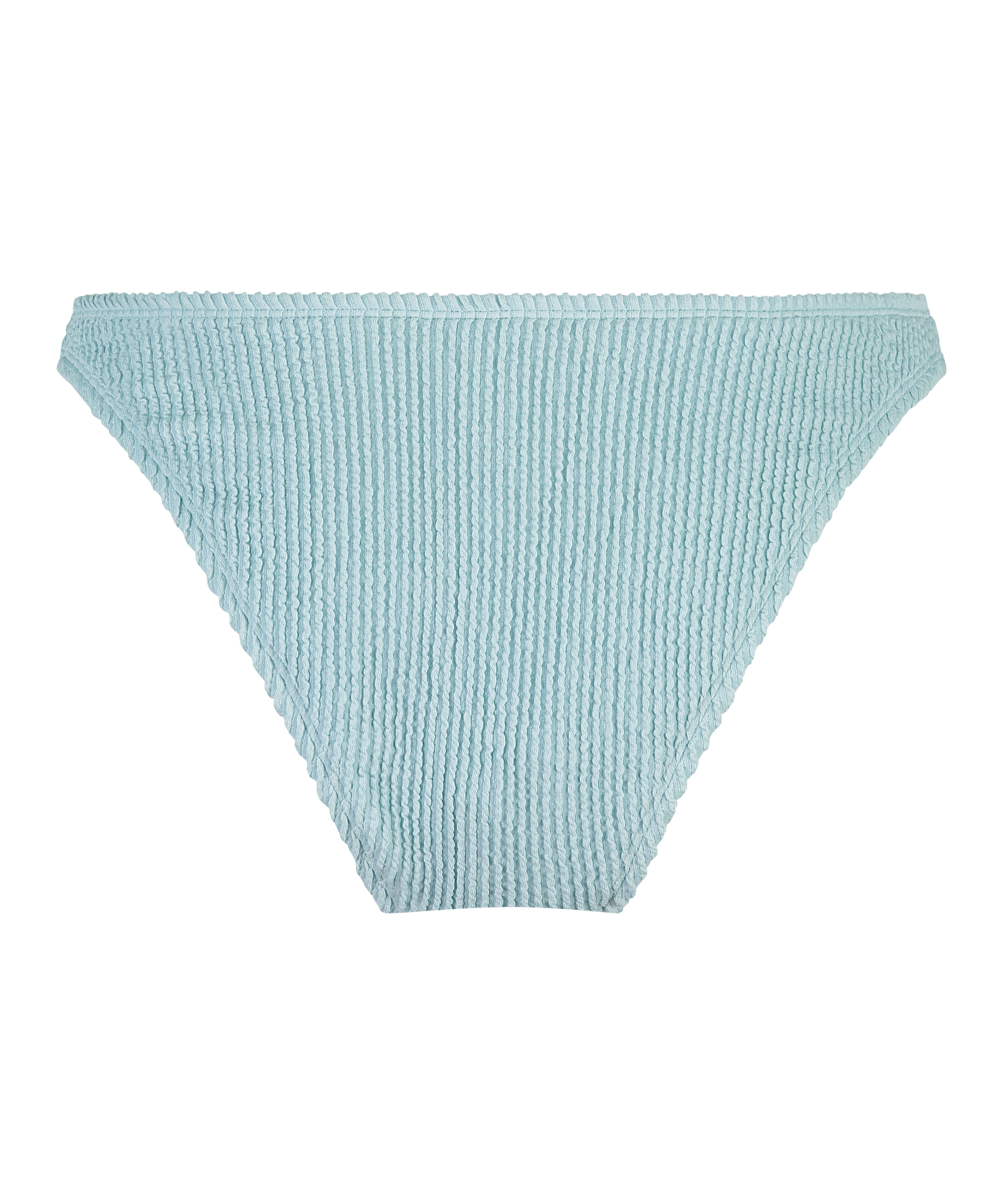 Crinkle High-Leg Bikini Bottoms, Blue, main