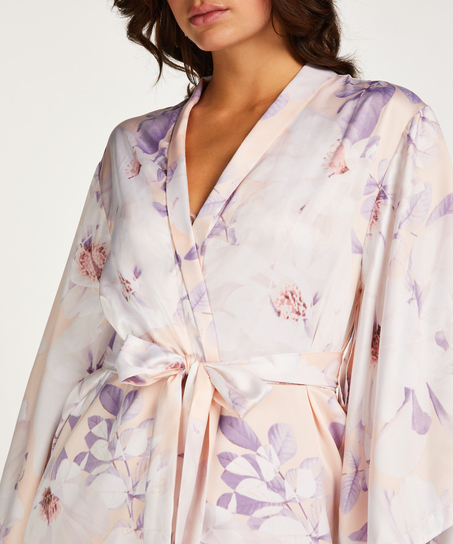 Satin kimono, Pink