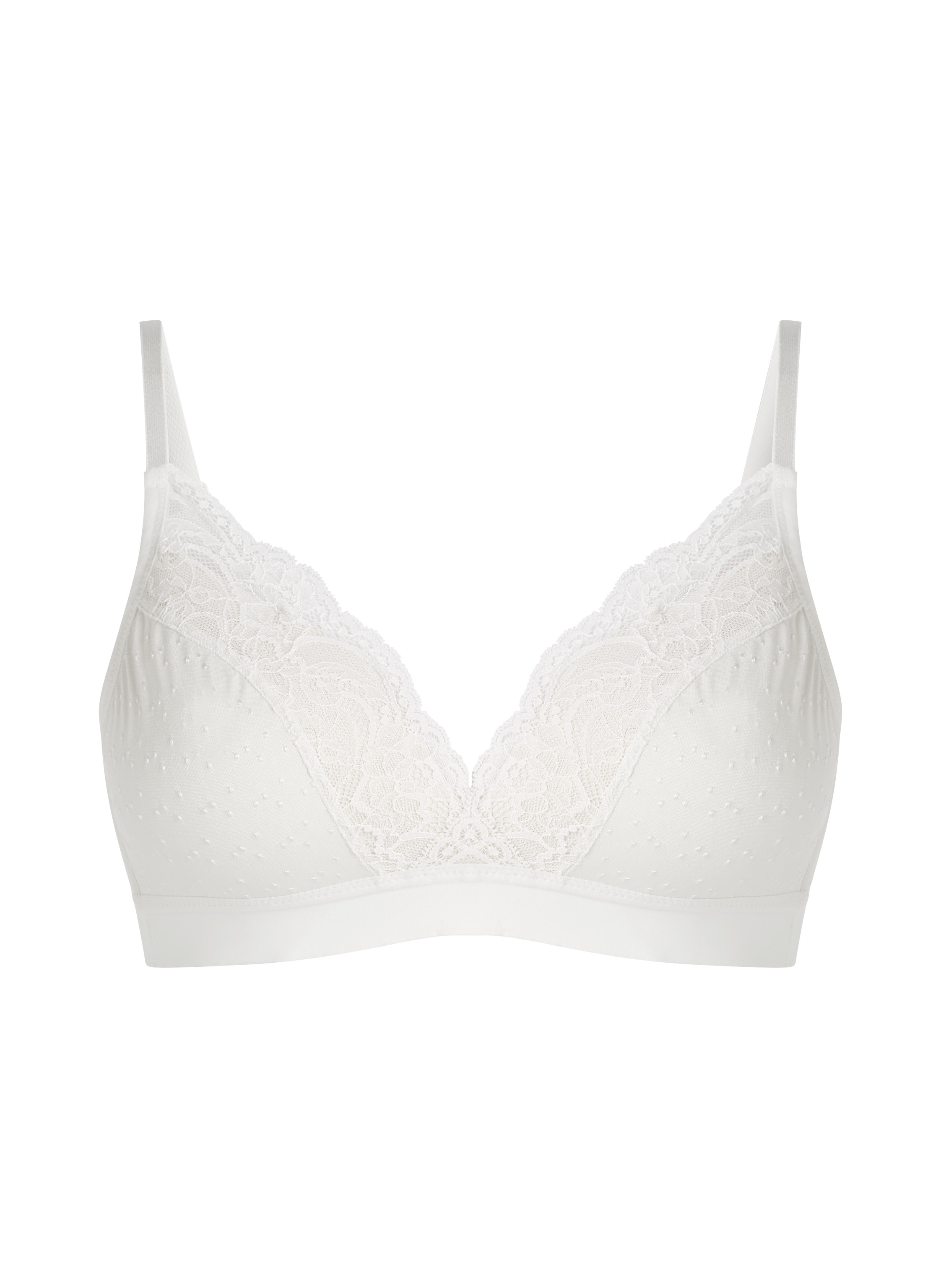 Sophie Padded Non-Underwired Bra, White, main