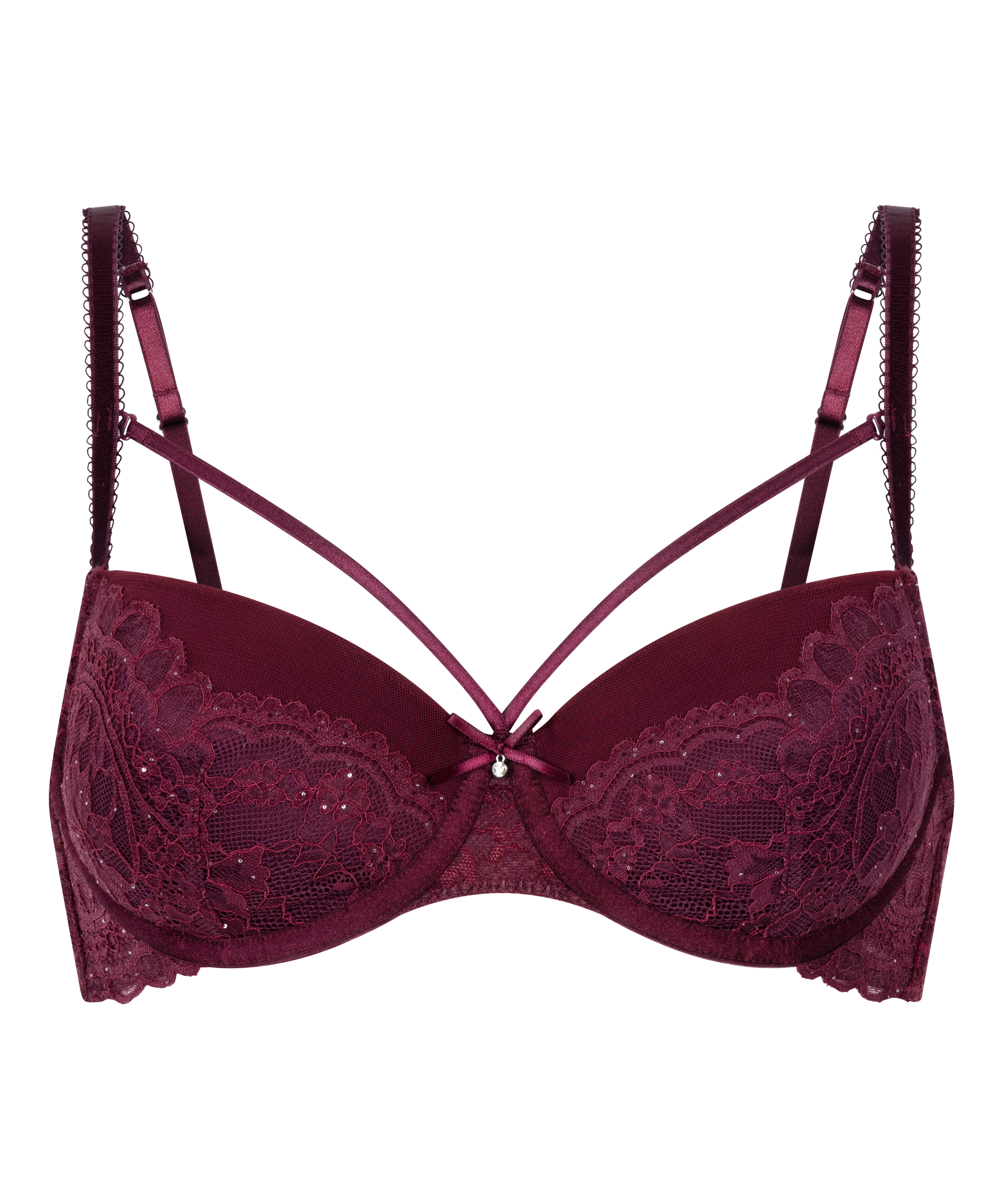 Isadora Padded Underwired Bra, Red, main