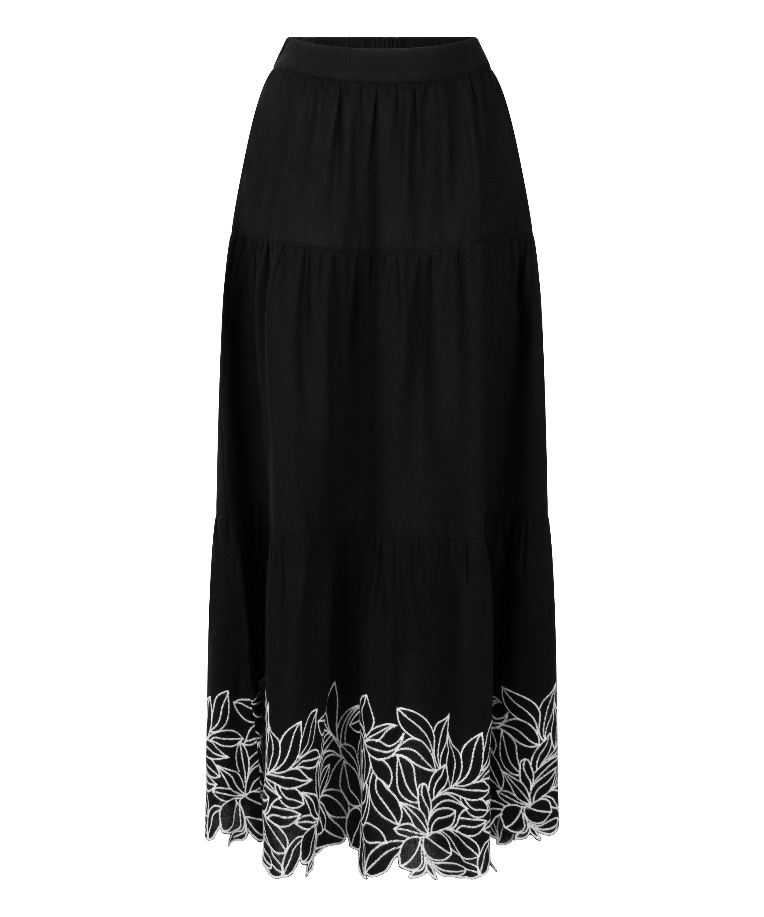 Embroiderd Skirt, Black, main