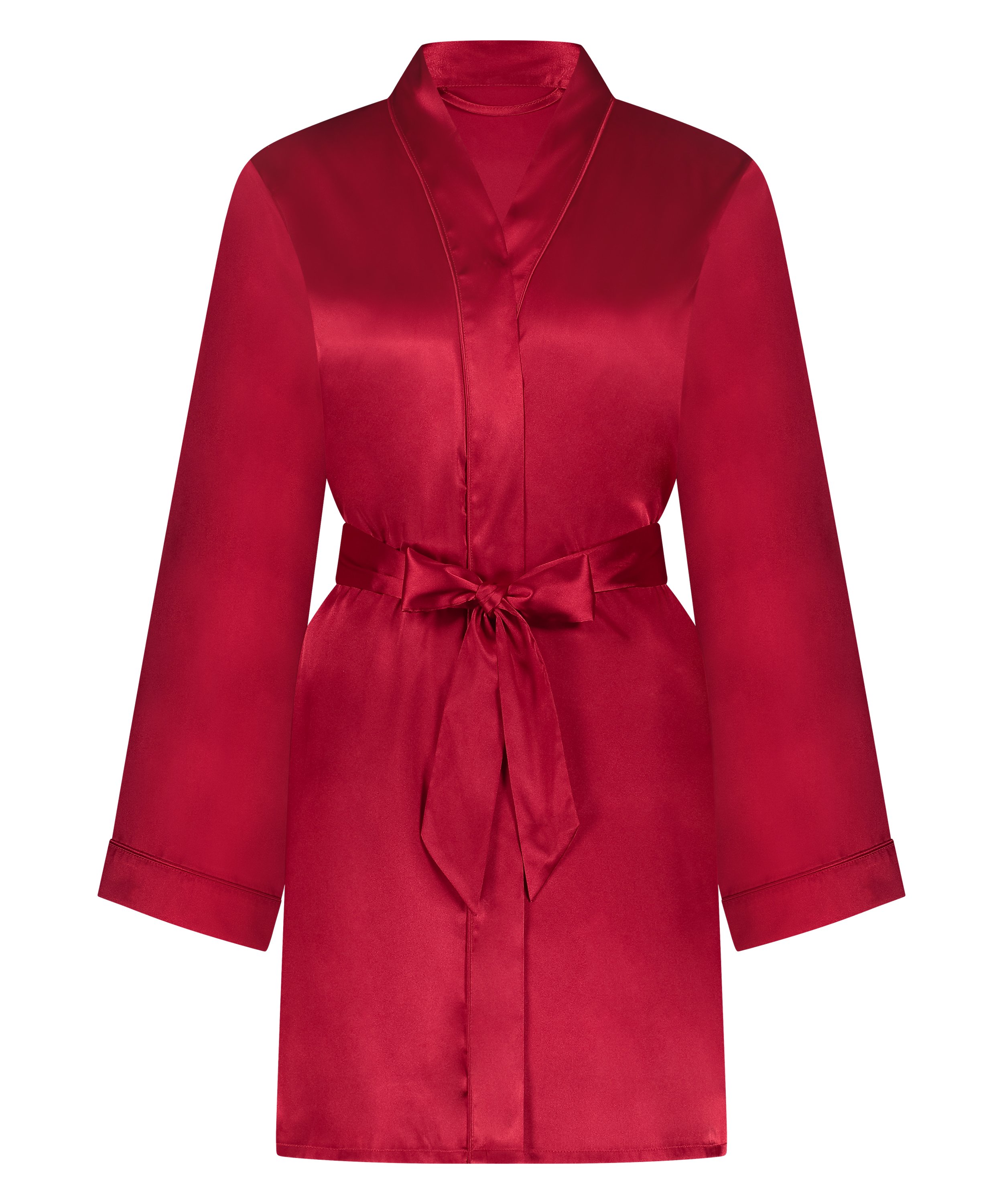 Satin Kimono, Red, main