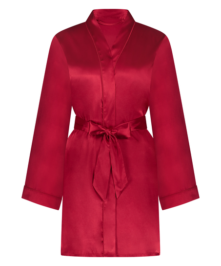 Satin Kimono, Red
