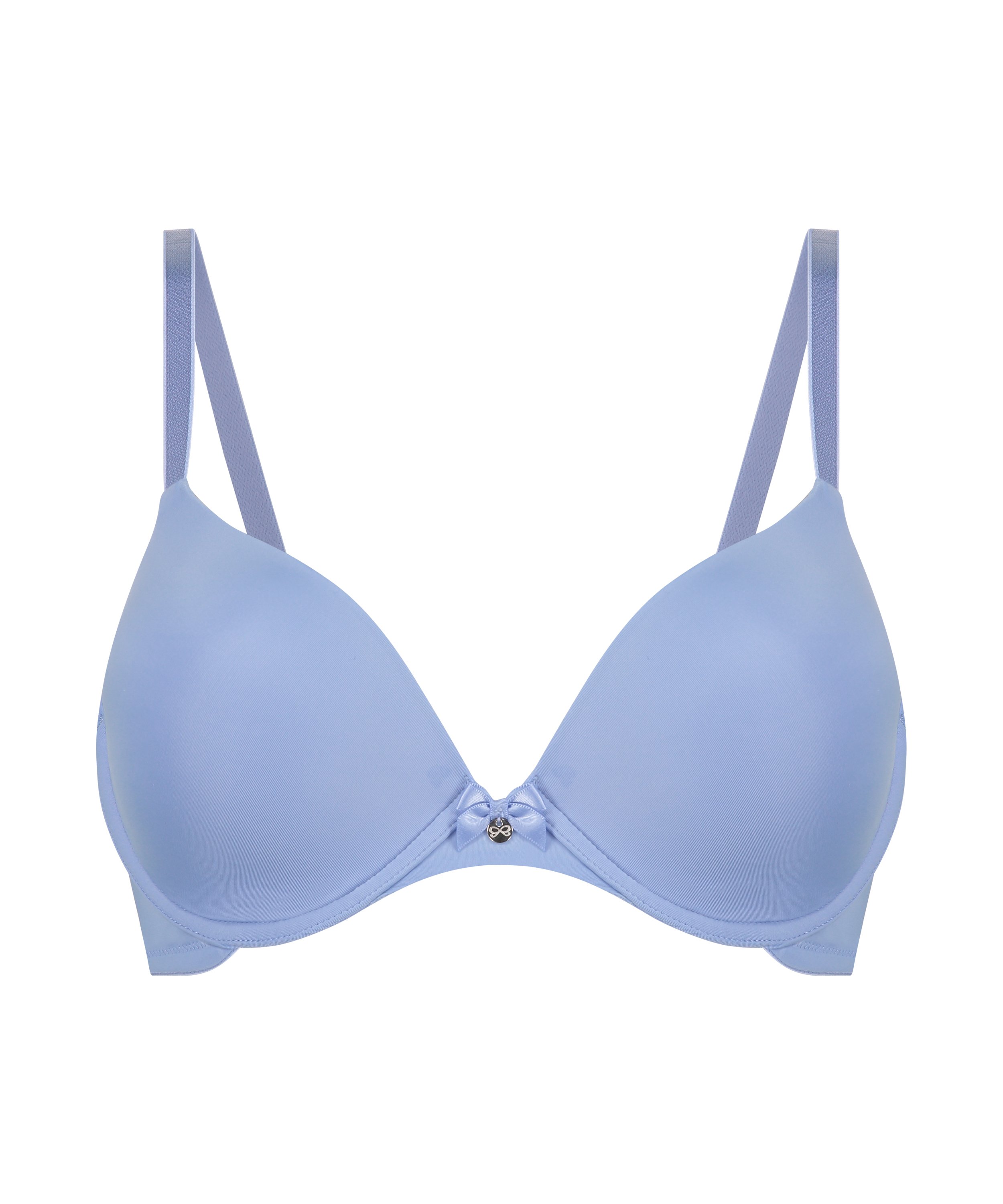 Plunge Padded Underwired Bra, Blue, main