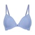 Plunge Padded Underwired Bra, Blue