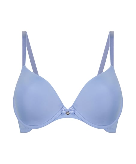 Plunge Padded Underwired Bra, Blue