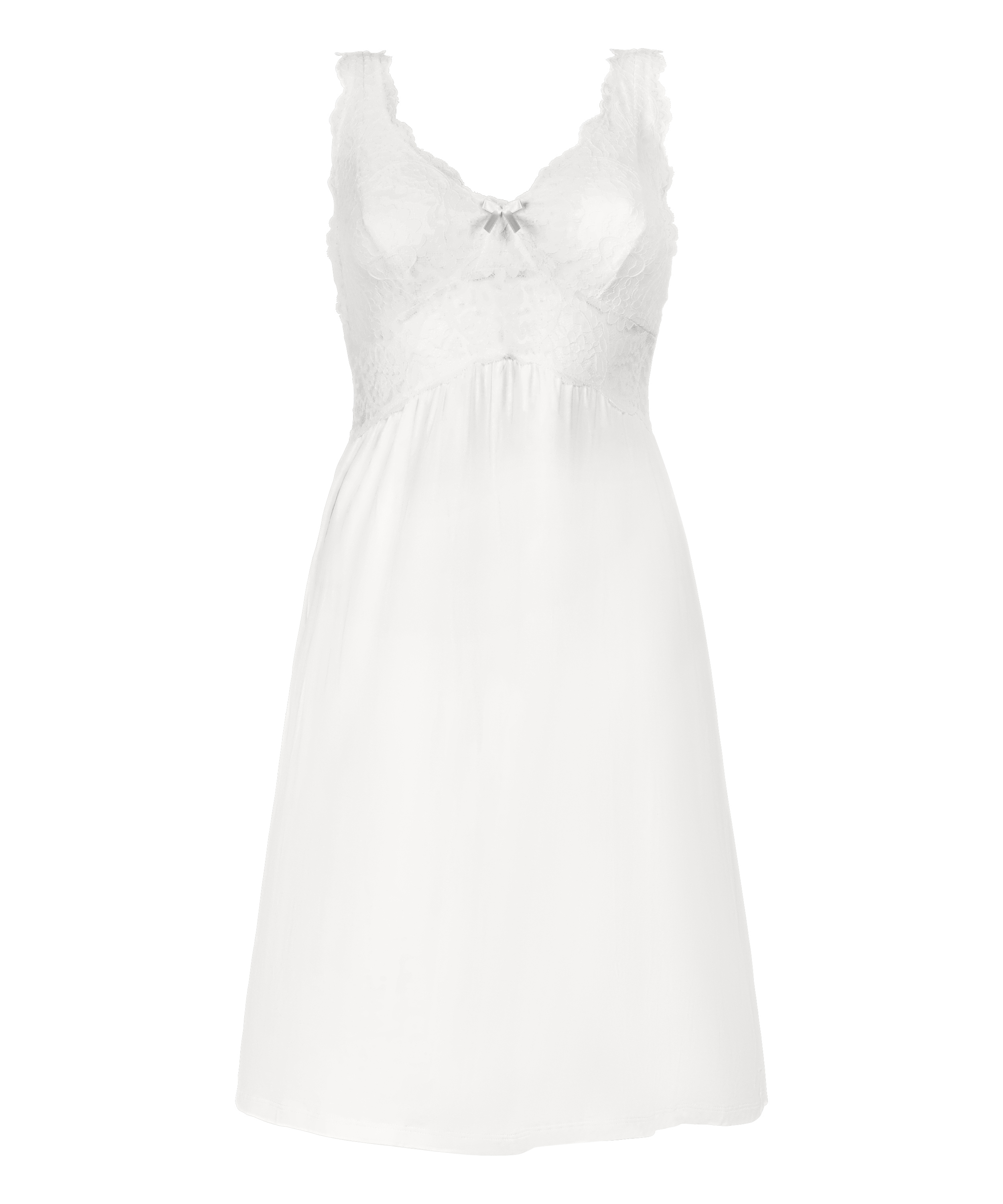 Nora Lace Slip Dress, White, main