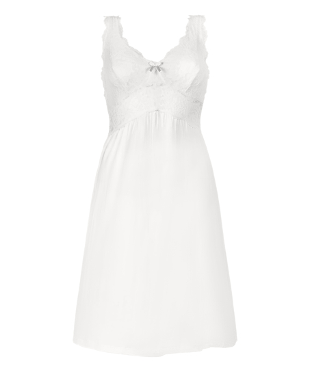 Nora Lace Slip Dress, White