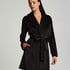 Velours short bathrobe, Black