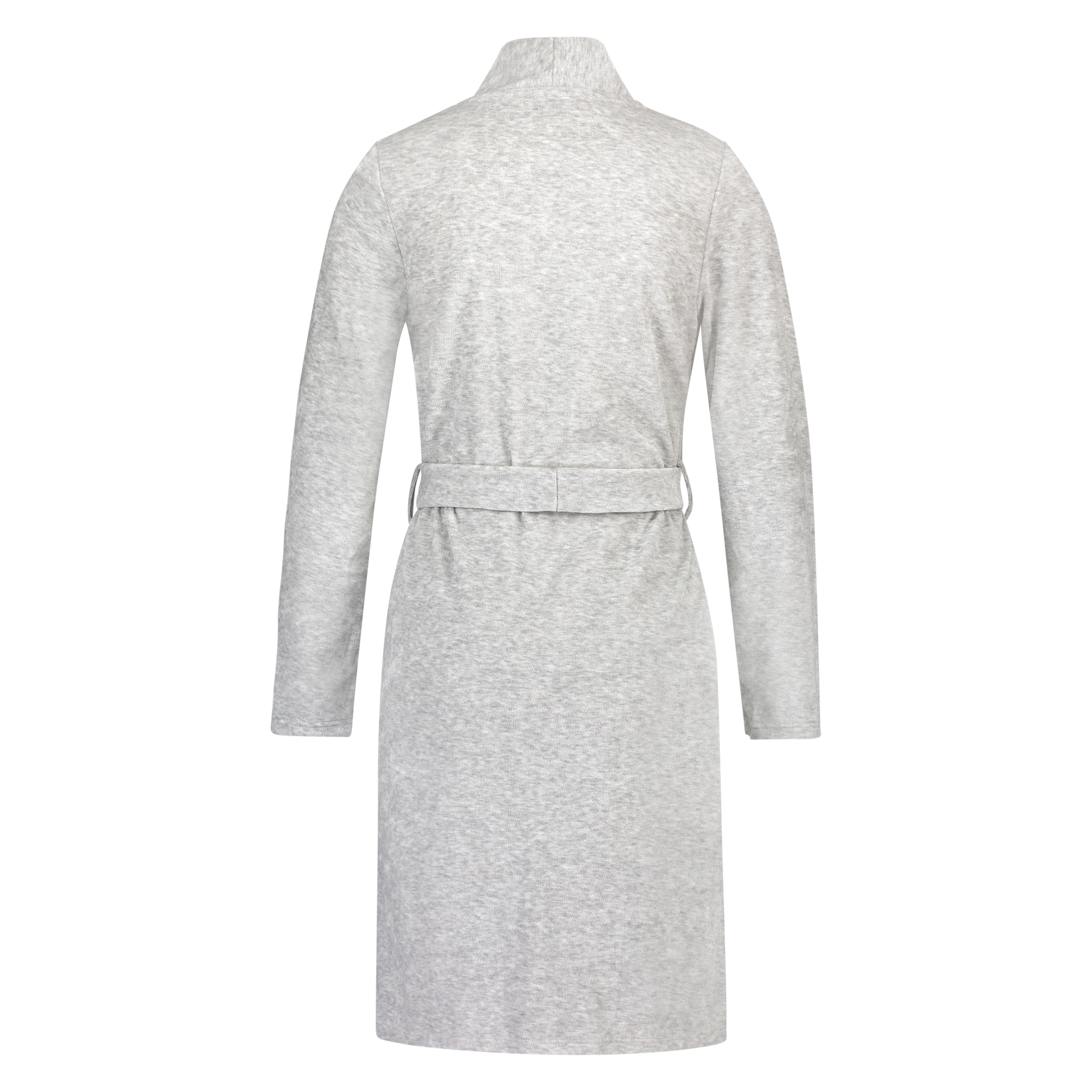 Jersey Velvet Robe, Gray, main