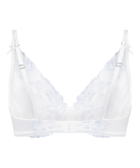 Non-Padded Underwired Longline Bra Peonie, White