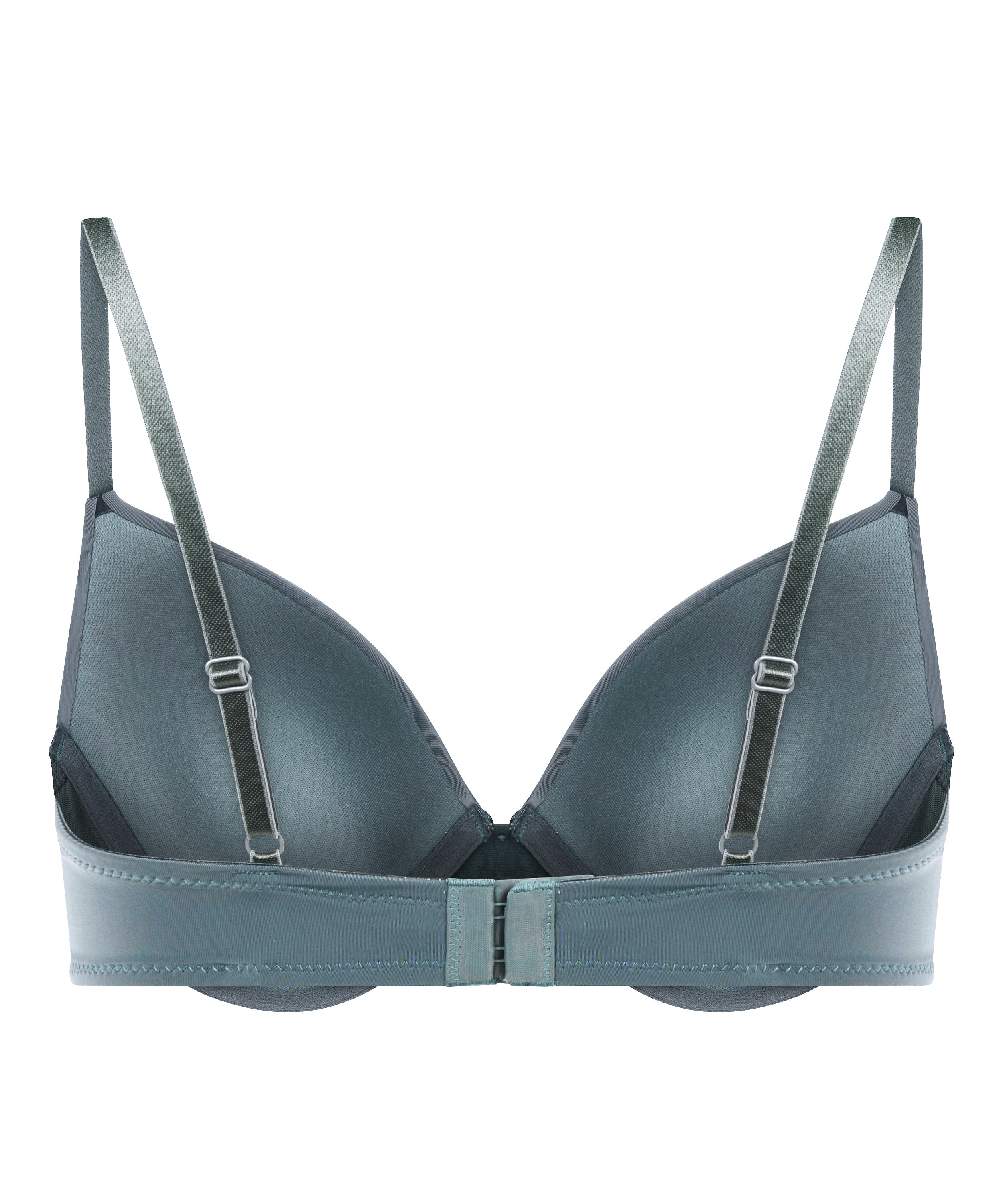 Plunge Padded Underwired Bra, Blue, main
