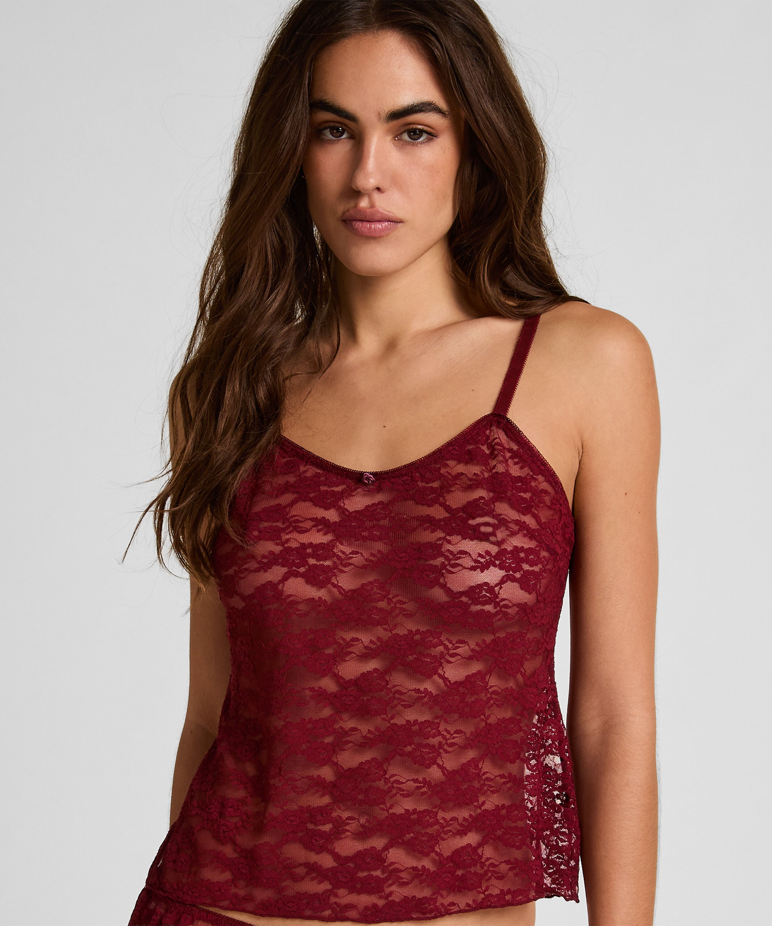 Cami Allover Lace, Red