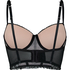 Padded Underwired Longline Bra Felicity, Black