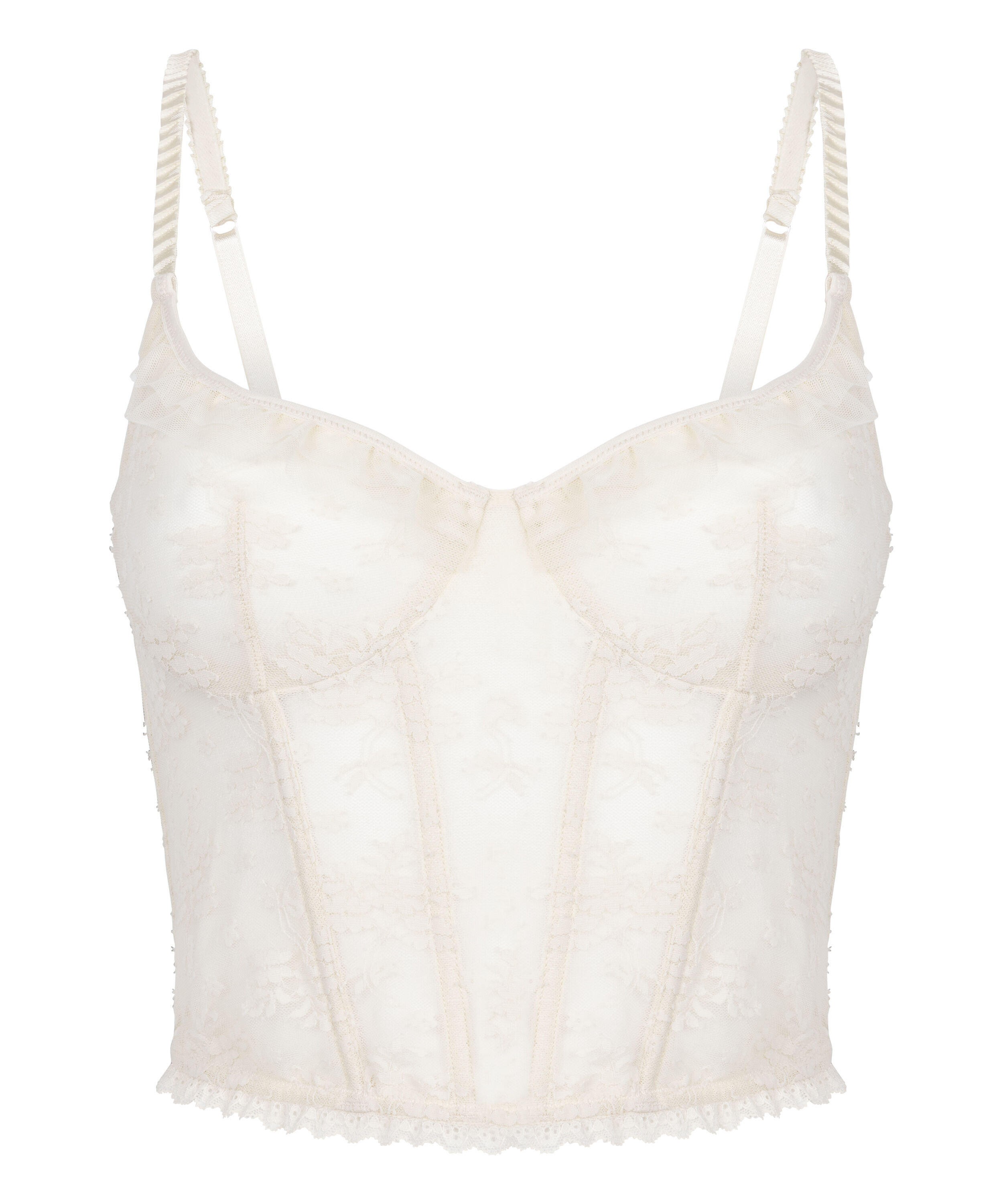 Darcy Non-Padded Underwired Longline Bra, White
