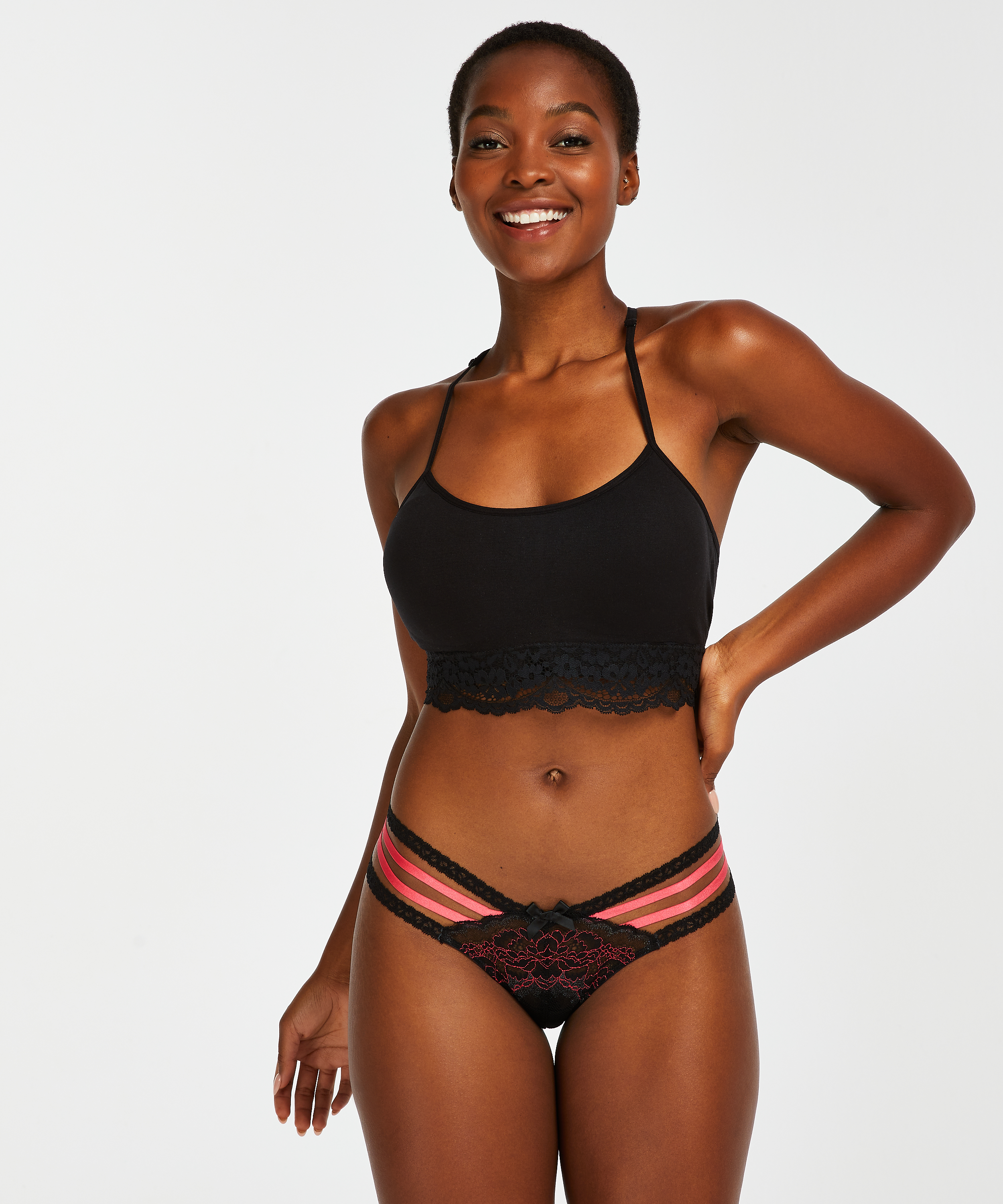 Pippa thong, Black, main