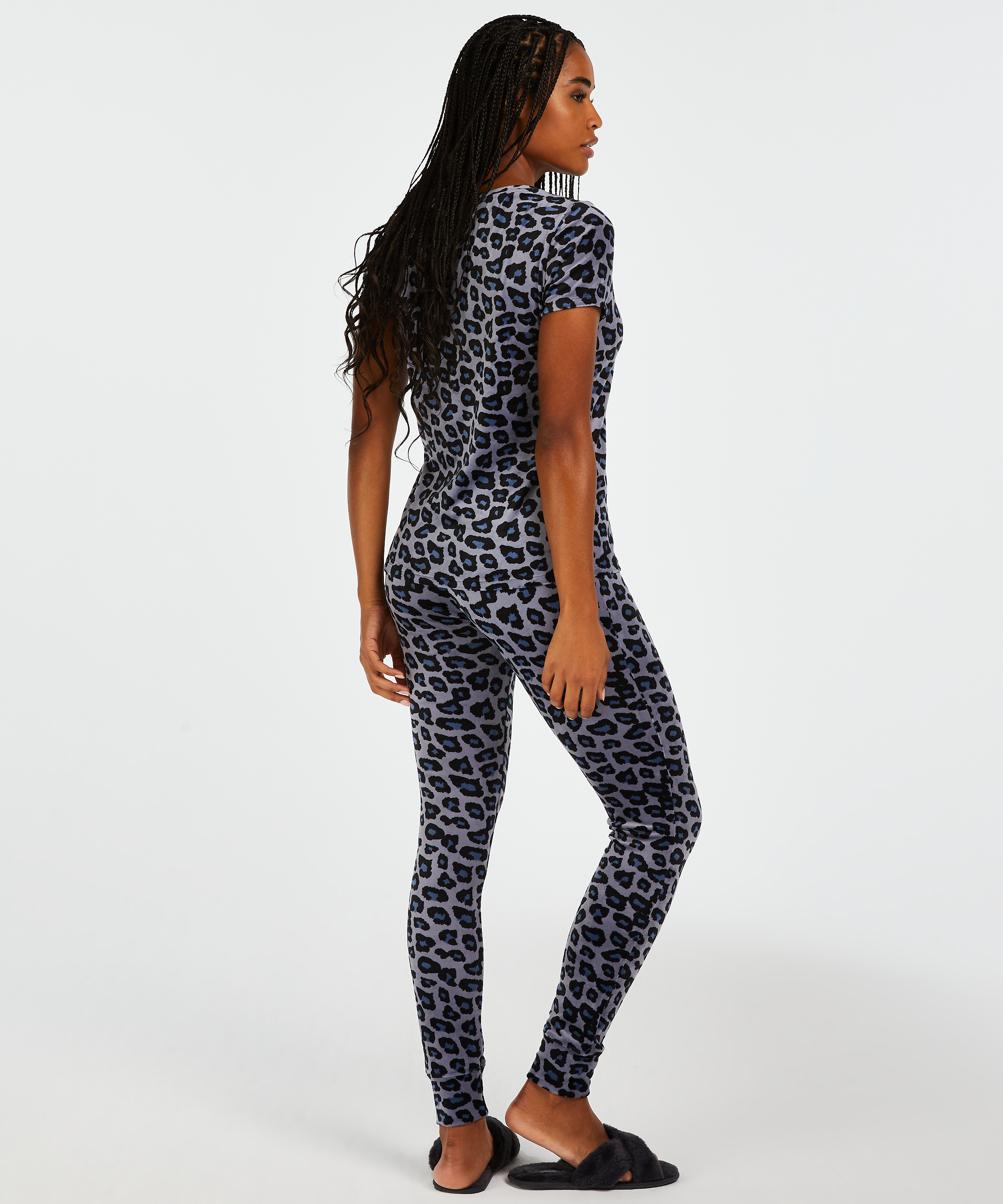 Velvet leggings, Gray, main