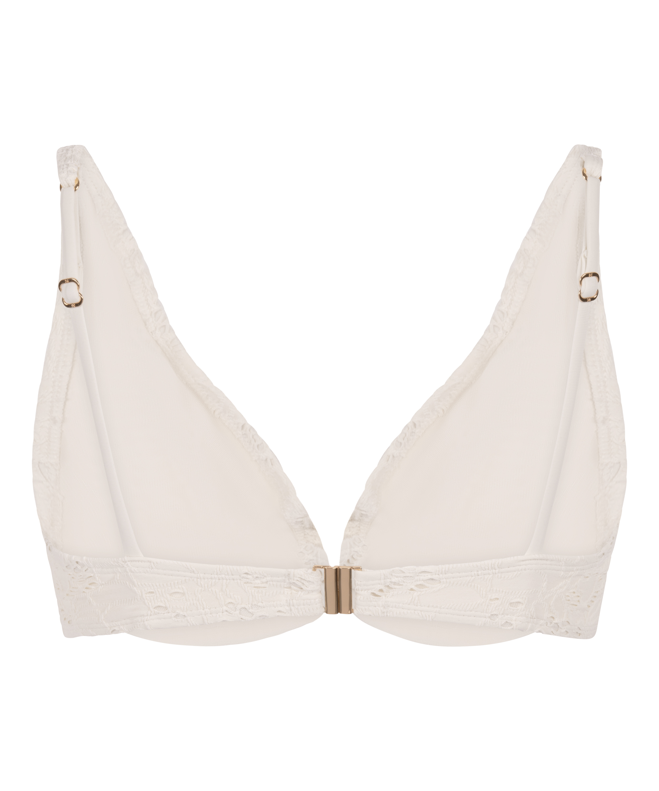 Crochet Bikini Top, White, main