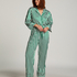 Satin Long-Sleeved Jacket, Green
