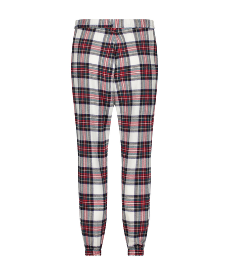 Flannel Pyjama Pants, White