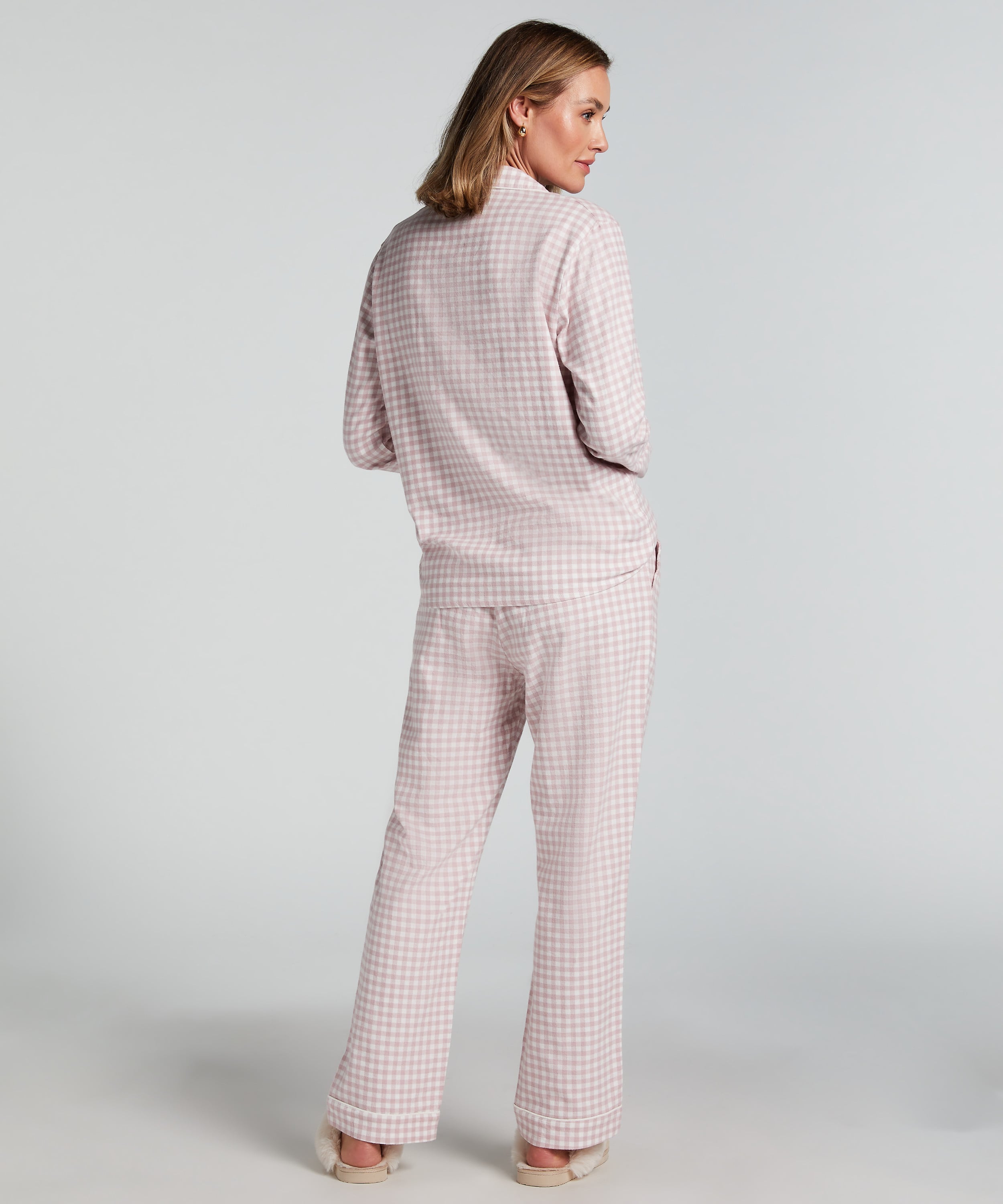 Flannel Pyjama Pants, Purple, main