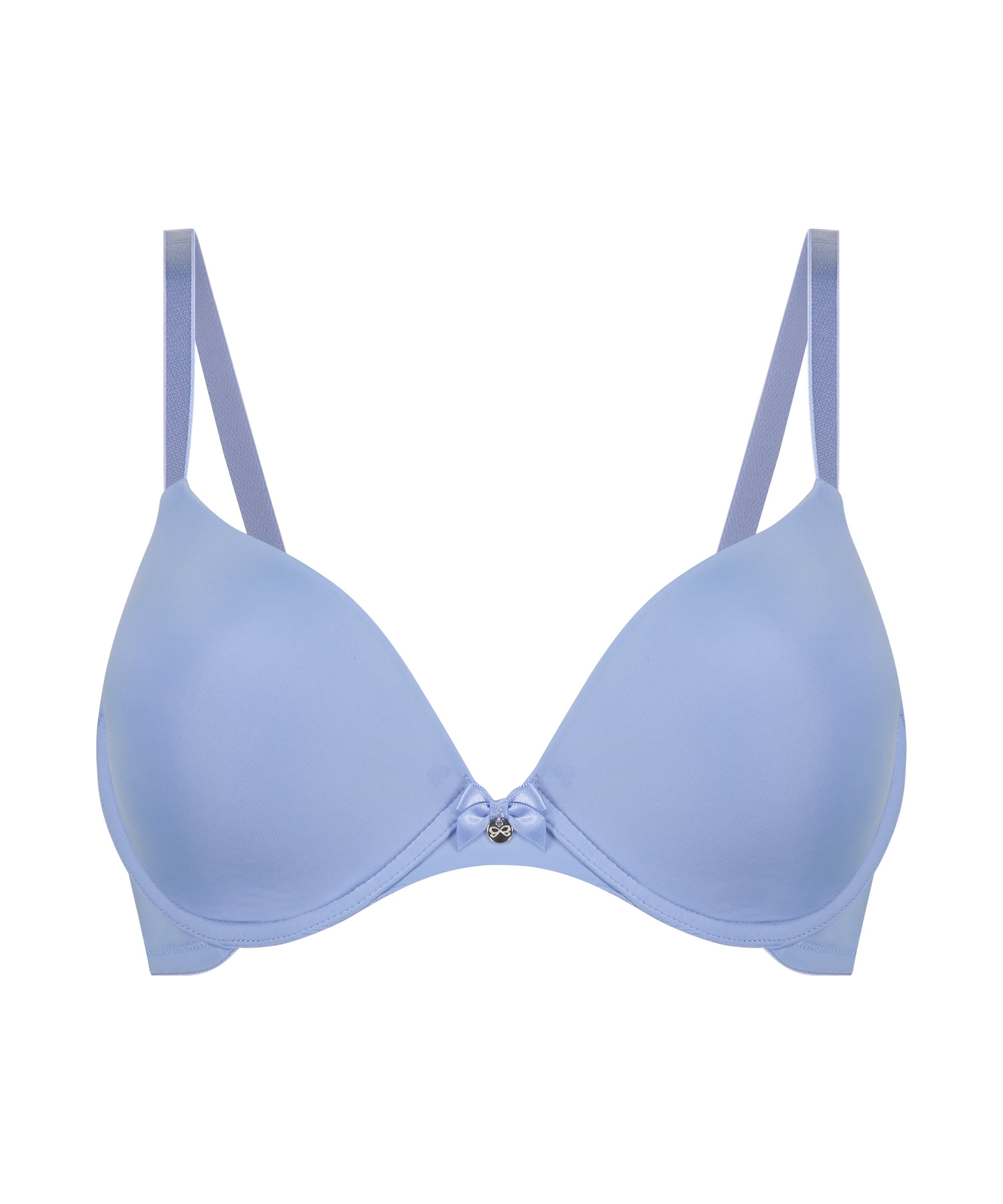Plunge Padded Underwired Bra, Blue, main