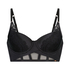 Jacqueline Padded Longline Underwired Bra, Black