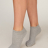 3-Pack Cotton Trainer Liner Socks, Gray