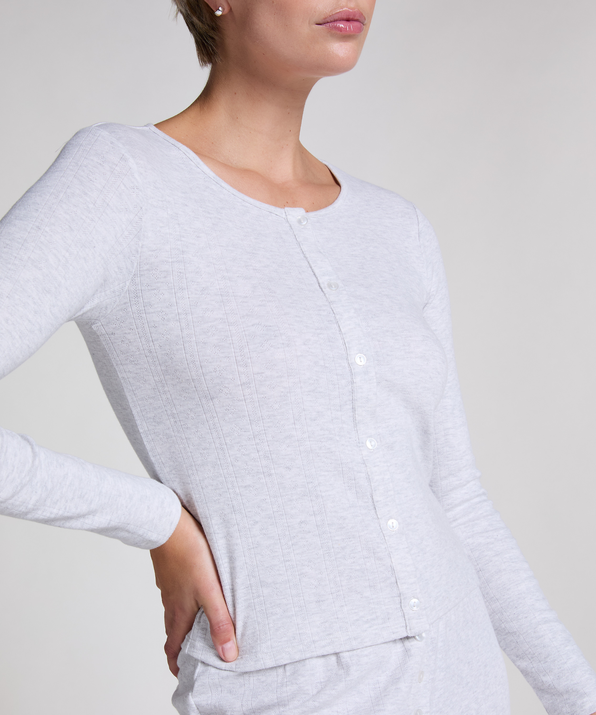 Pyjama Top, Gray, main