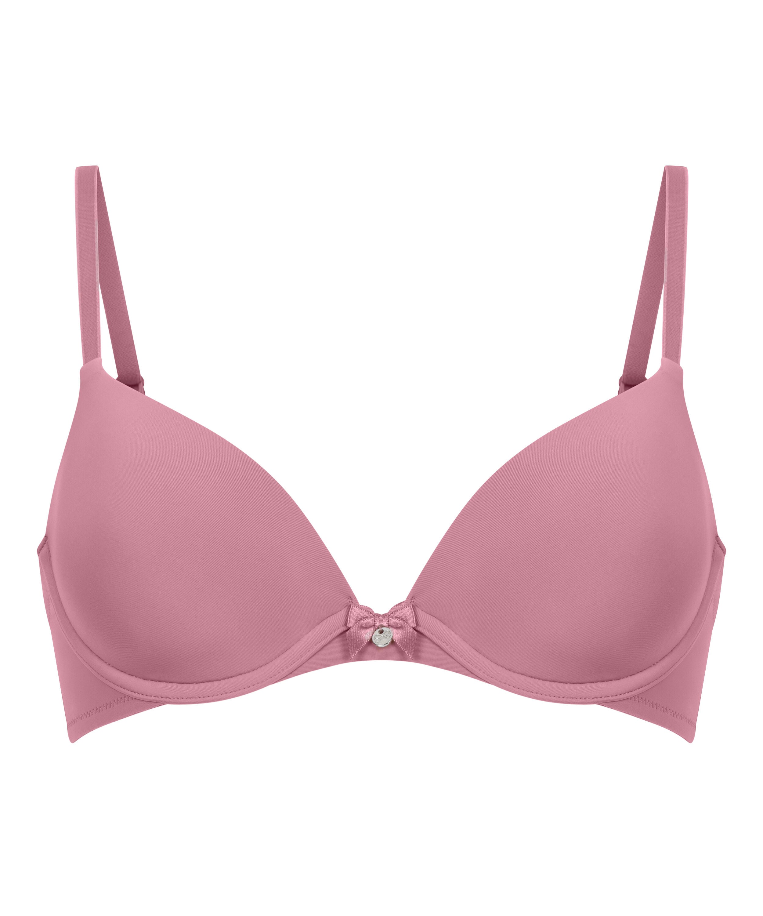 Plunge Padded Underwired Bra, Pink