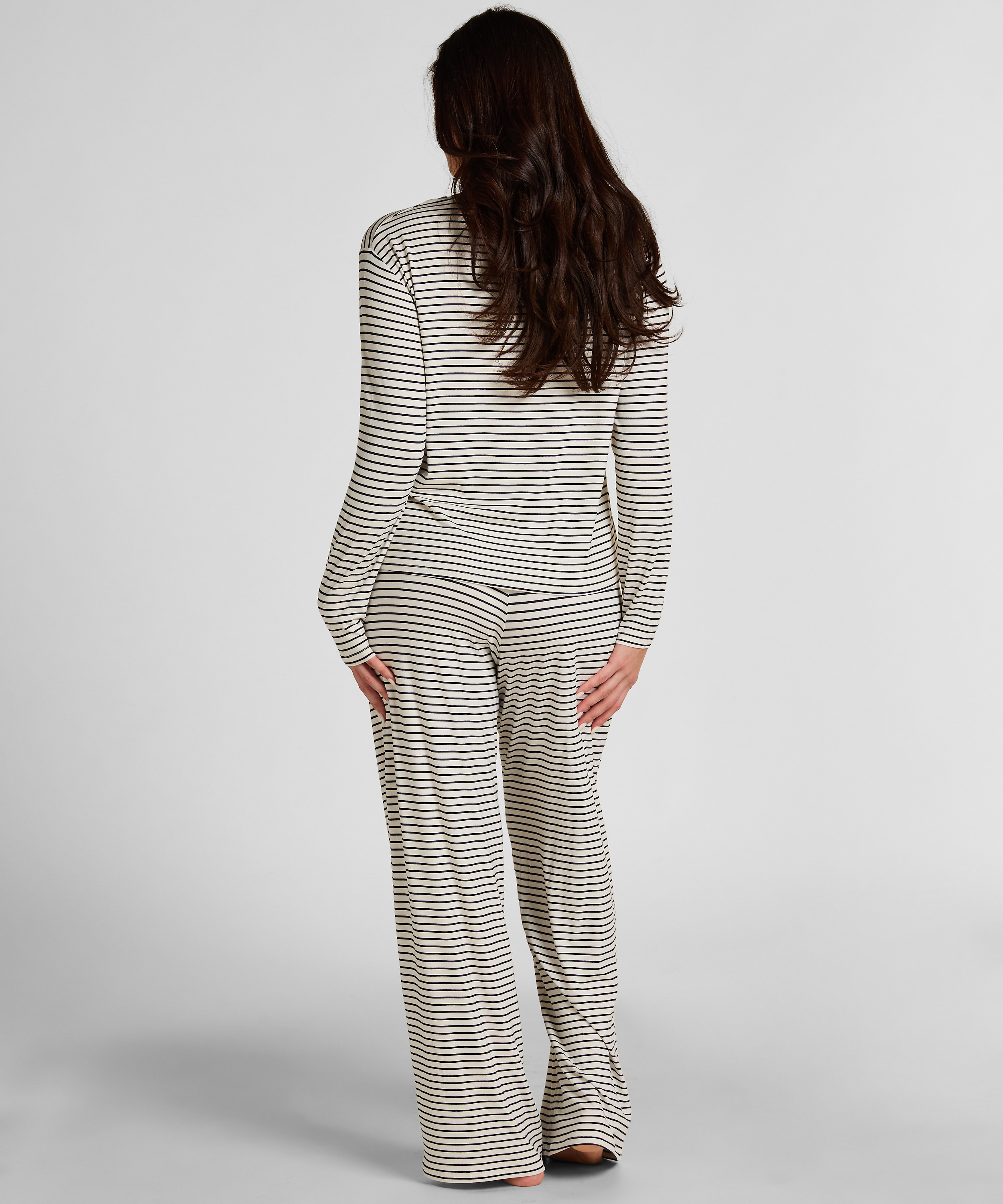 Pyjama Top Loose Jersey, White, main