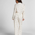 Petite Pyjama Pant Mistletoe, White