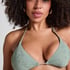 Giselle Triangle Bikini Top, Green