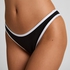 Neoprene Mono Highleg Bikini Bottom, Black