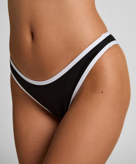 Neoprene Mono Highleg Bikini Bottom, Black