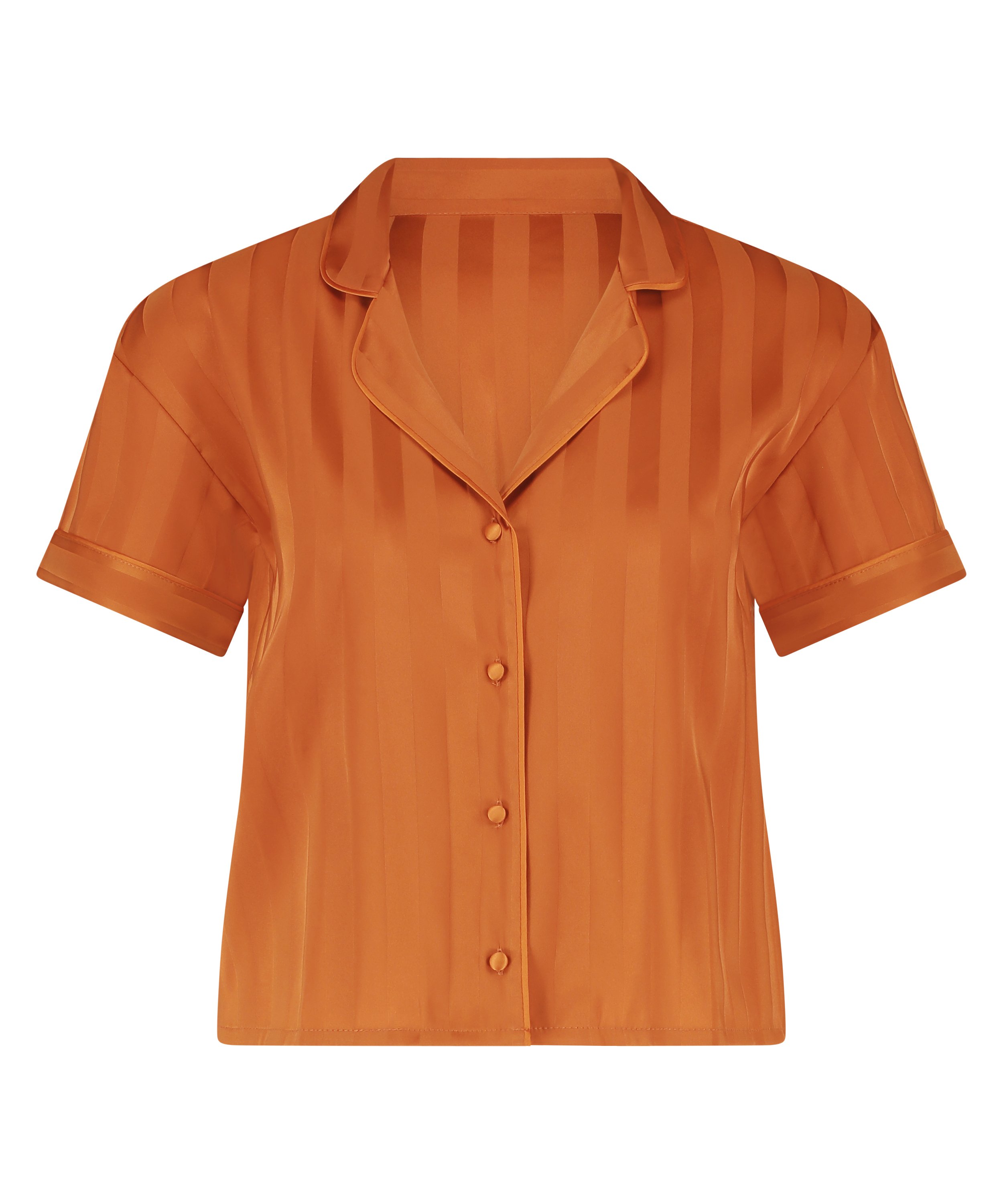 Satin Short-Sleeved Jacket, Orange, main