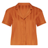 Satin Short-Sleeved Jacket, Orange