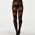 20 Denier Bold Floral tights, Black