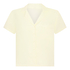 Satin Short-Sleeved Jacket, Yellow