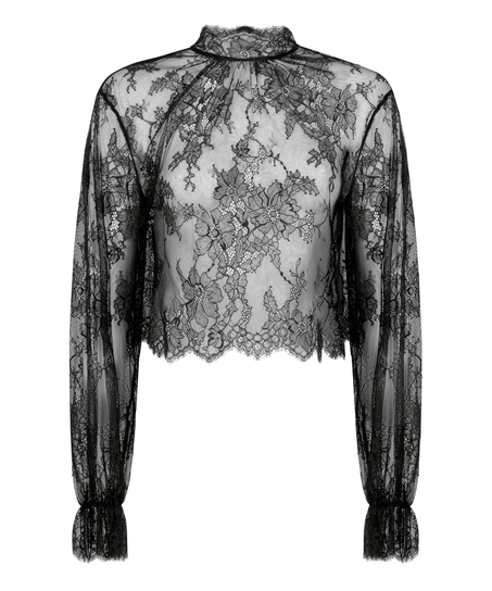 Pyjama Top Cecilia, Black