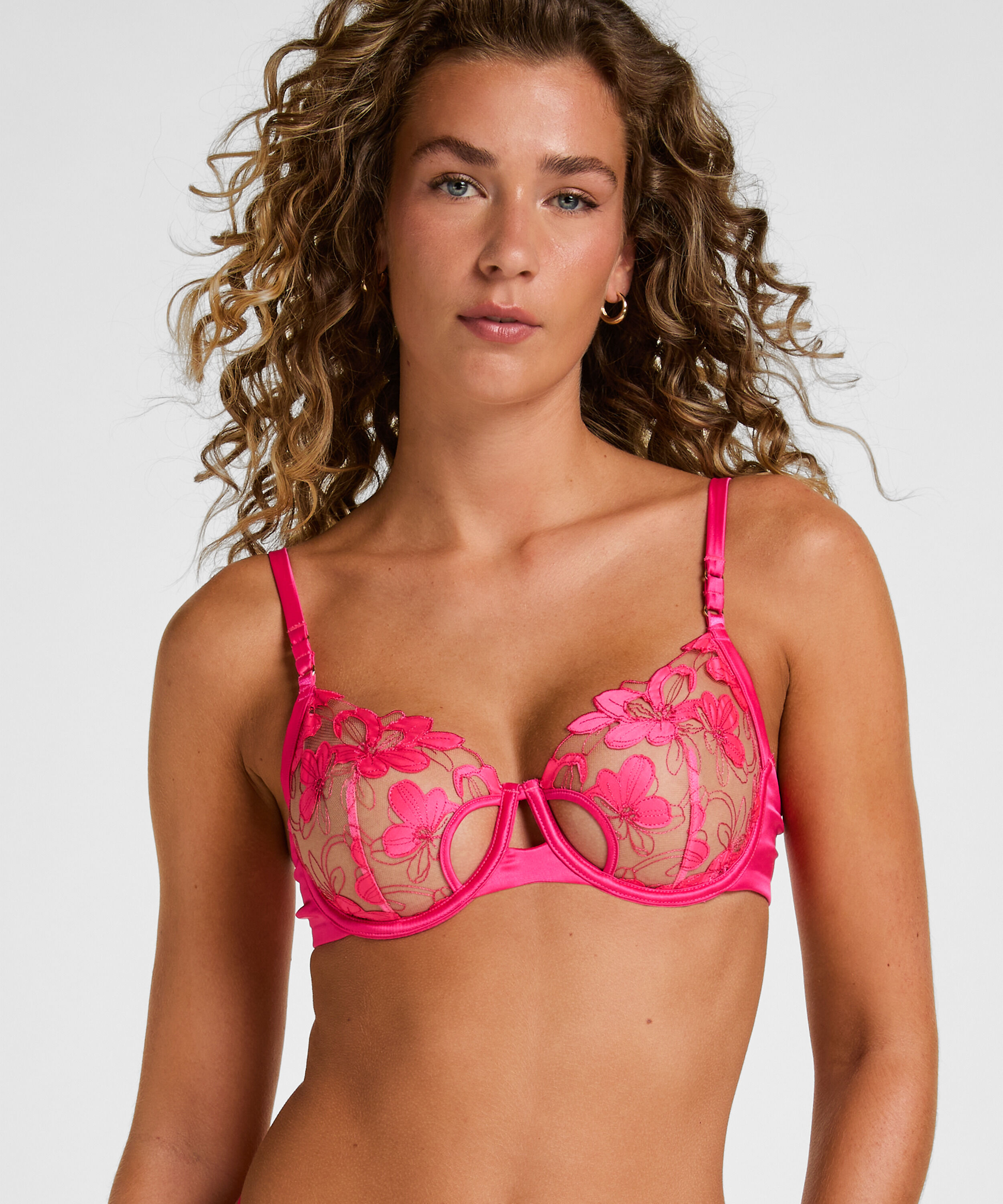 Non-Padded Underwired Bra Bearice , Pink