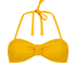 Crinkle Bandeau Bikini Top, Yellow