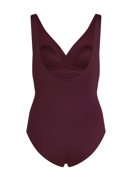 Shaping Shell Mesh Swimsuit, Purple