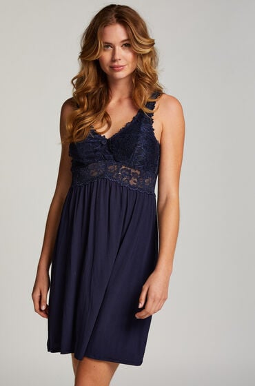 Hunkemöller Nora Lace Slip Dress Blue