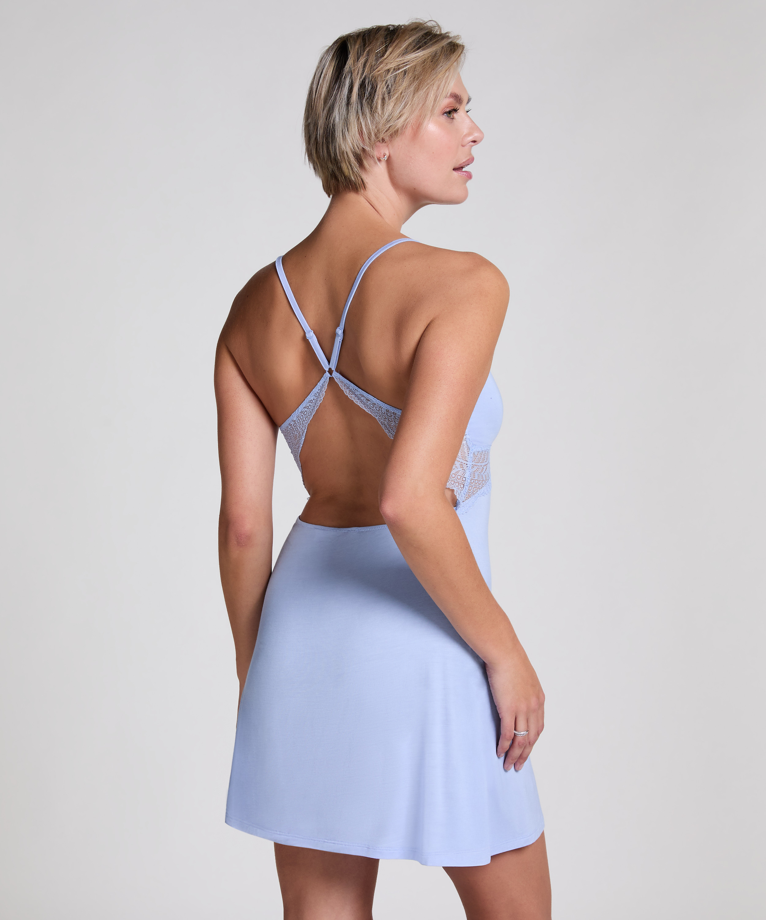 Nova Jersey Slip Dress, Blue, main