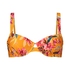 Orchid padded underwired bikini top, Yellow